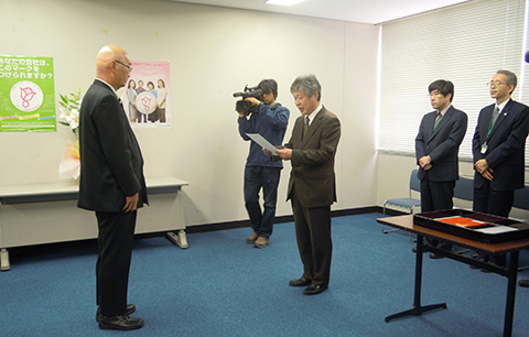 くるみん認定通知書交付式